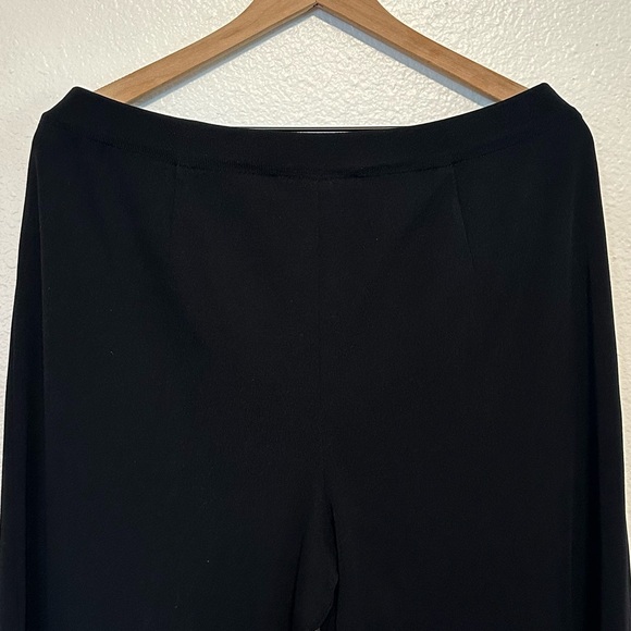 Exclusively Misook Pull-On Knit Trouser Pants Black XL wide leg - Picture 6 of 6